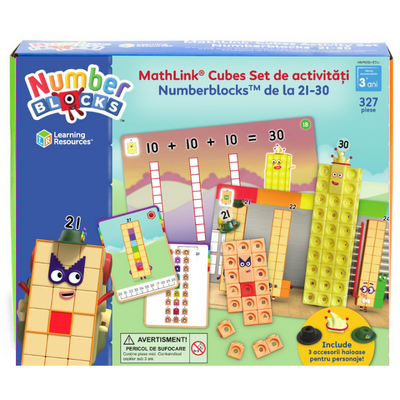MathLinkCubes Numberblocks in romana Set de activitati de la 21 - 30