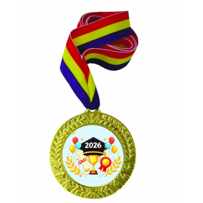Medalie cu snur tricolor Absolvent 2026