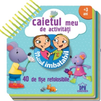 Micul Imbatabil - Caietul meu de activitati + 3 ani- 40 de fise refolosibile