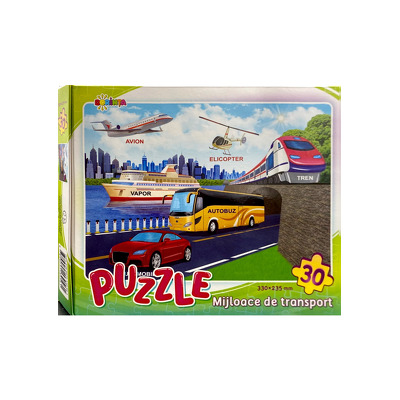 Mijloace de transport. Puzzle cu 30 de piese