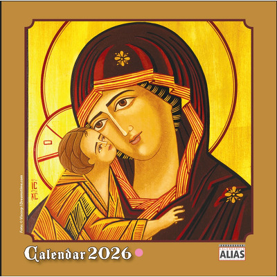 Mini Calendar de perete 2026 cu 24 file. Icoane