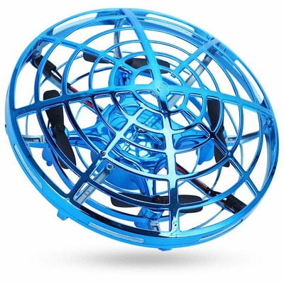 Mini drona OZN cu control gestual, bleu