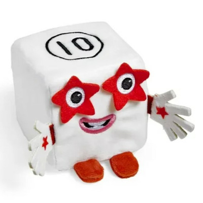 Mini mascota din plus Numberblocks Blocklets - Zece