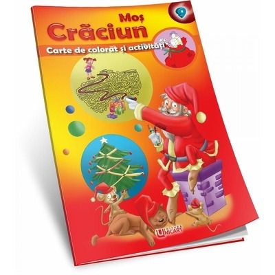 Mos Craciun - carte de colorat si activitati