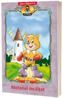 Motanul incaltat. Carte de colorat