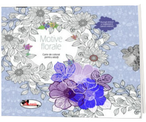 Motive florale - Carte de colorat pentru adulti