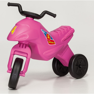 Motocicleta copii cu trei roti fara pedale mediu culoarea magenta