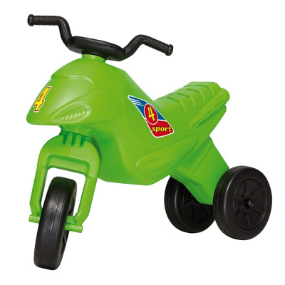 Motocicleta copii cu trei roti fara pedale mediu culoarea verde mar