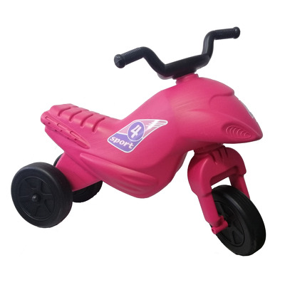 Motocicleta copii cu trei roti fara pedale mic culoarea magenta