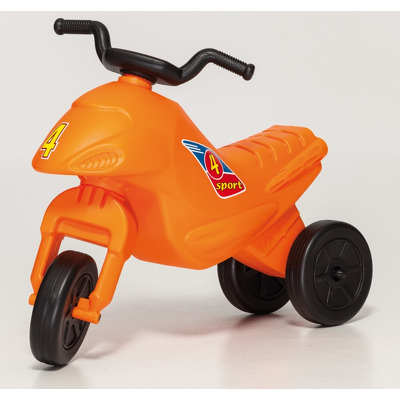 Motocicleta copii cu trei roti fara pedale mic culoarea portocaliu