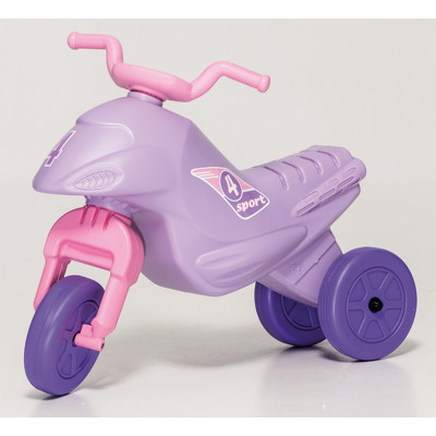Motocicleta copii cu trei roti fara pedale mic culoarea roz - mov multicolor