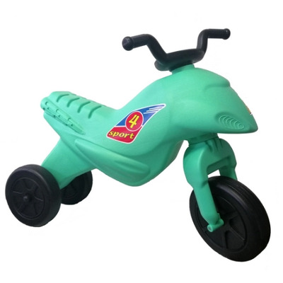Motocicleta copii cu trei roti fara pedale mic culoarea turcoaz