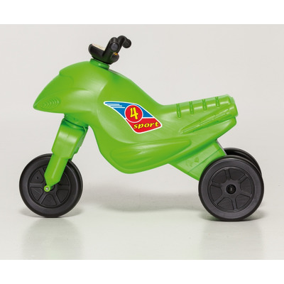 Motocicleta copii cu trei roti fara pedale mic culoarea verde mar