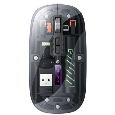 Mouse wireless Yesido KB29, Bluetooth + 2.4GHz, USB - C, 800/1200/1600 DPI, baterie 400mAh, negru