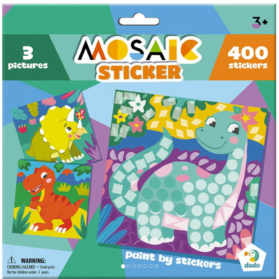 Mozaic cu autocolante - Dinozauri