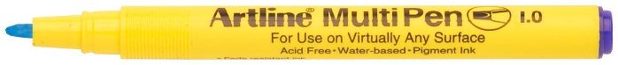 Marker universal ARTLINE Multi Pen, varf rotund 1.0mm - albastru