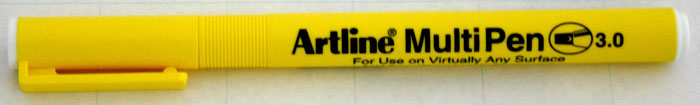 Marker universal ARTLINE Multi Pen, varf tesit 3.0mm - alb