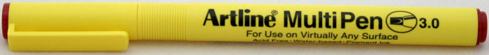 Marker universal ARTLINE Multi Pen, varf tesit 3.0mm - rosu