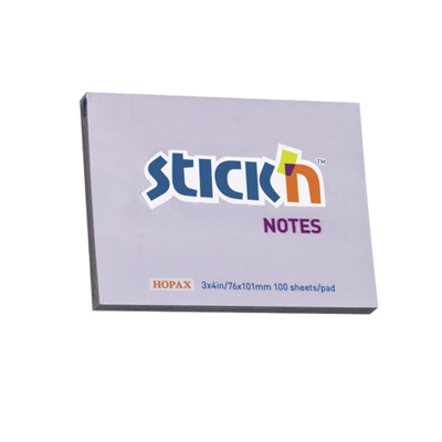 Notes autoadeziv 76 x 101 mm, 100 file, Stickn - lila pastel