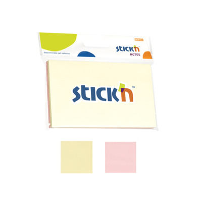 Notes autoadeziv 76 x 127 mm, 2 x 50 file/set, Stick - 2 culori pastel