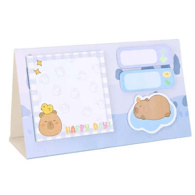 Notite adezive Strigo Capybara albastru pastel