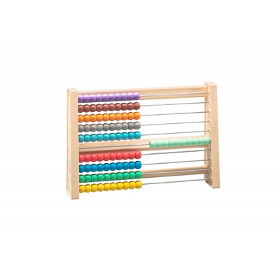 Numaratoare din lemn cu bile colorate 10 randuri