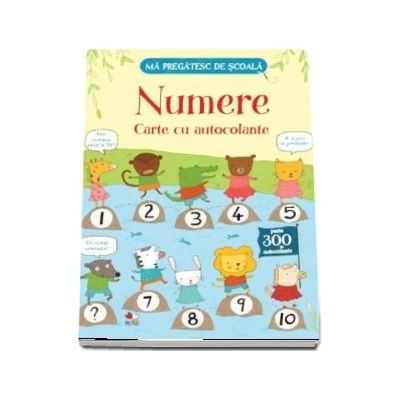 Numere. Carte cu autocolante