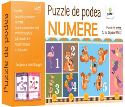 Numere - Puzzle de podea cu 32 de piese uriase