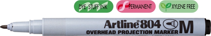 OHP Non-Permanent marker Artline 804, varf mediu - 1.0mm - negru