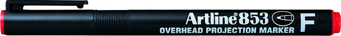 OHP Permanent marker Artline 853, varf fin - 0.5mm - rosu