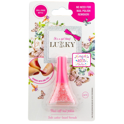 Oja pentru copii cu confetti Alb-Roz cu flori