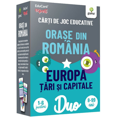 Orase din Romania- Europa: Tari si capitale. DuoCard