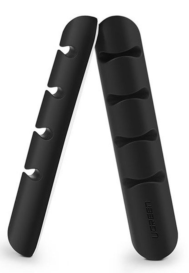 Organizator cabluri Ugreen LP114 (30762), set 2 bucati, 4 sloturi fiecare, negru