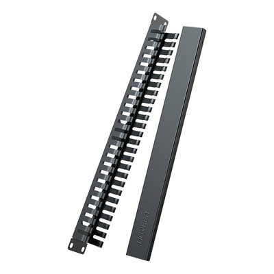 Organizator cabluri Ugreen NW128 (70424), panou management 24 porturi, negru