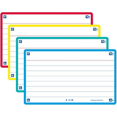 OXFORD Flash Cards 2.0, 4 x 20 flash cards/set, A7(75 x 125mm), Scribzee-dict-margine culori asortat
