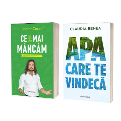 Pachet 2 carti. Apa care te vindeca si Ce cat cum cand mai mancam