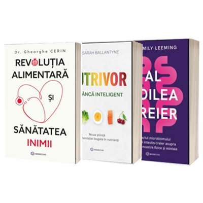 Pachet 3 carti. Nutritie pentru minte, inima si intestin