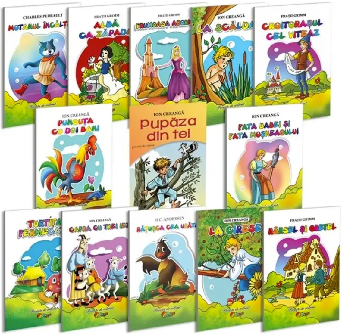 Pachet de carti de colorat cu povesti