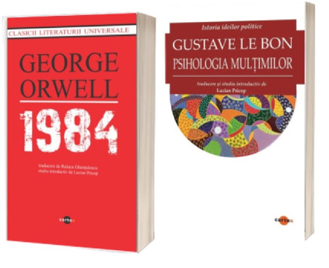 Pachet de carti Orwell si Gustave Le Bon
