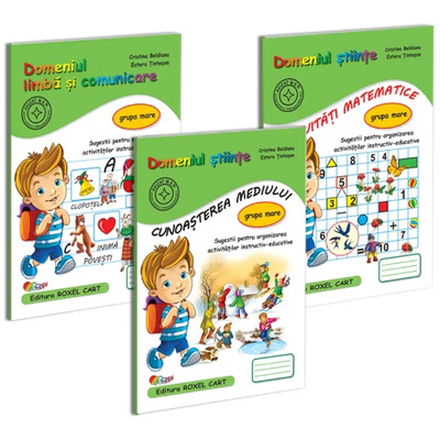 Pachet educational, 3 caiete pentru gradinita. Grupa mare