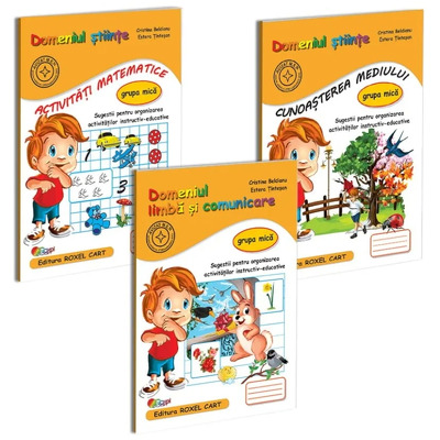 Pachet educational gradinita set de 3 carti, pentru grupa mica