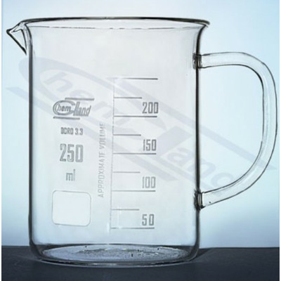 Pahar Berzelius cu toarta 500 ml din sticla borosilicata