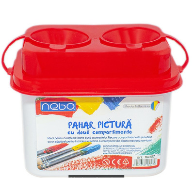 Pahar pictura cu 2 compartimente