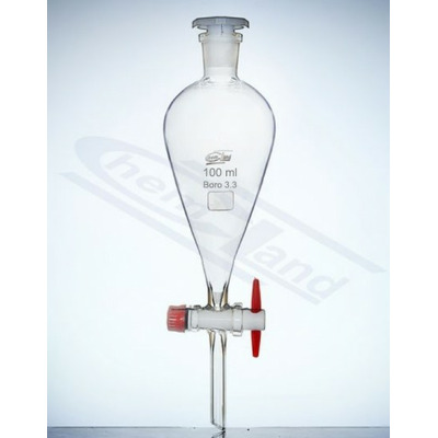 Palnie de Separare Forma Para cu robinet din sticla 100ml