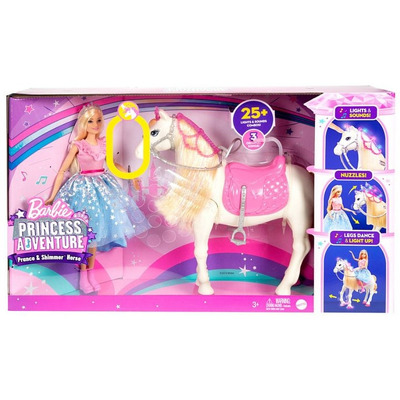 Papusa Barbie Princess Adventure si calul ei magic