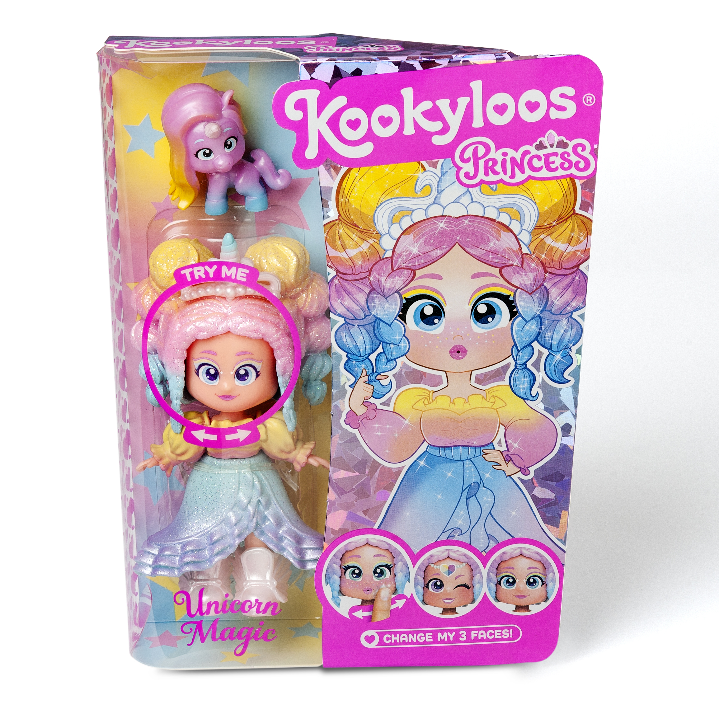 Papusa KOOKYLOOS PRINCESS - Unicorn Magic