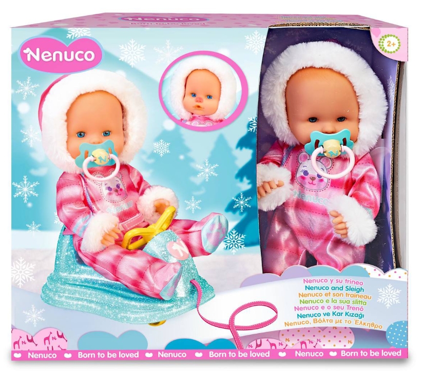Papusa Nenuco cu sanie