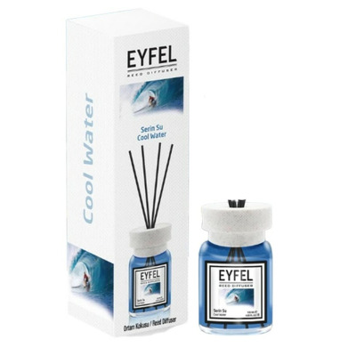 Parfum - odorizant de camera cu betisoare din ratan, Eyfel, Aroma Apa rece, 120 ml
