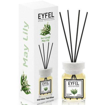 Parfum - odorizant de camera cu betisoare din ratan, Eyfel, Aroma Lacramioare, 120 ml