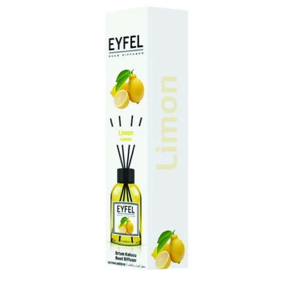 Parfum - odorizant de camera cu betisoare din ratan, Eyfel, Aroma Lamaie, 120 ml